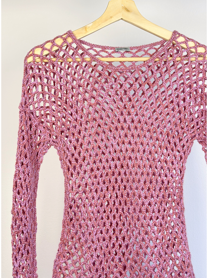 Top rosado tejido  5