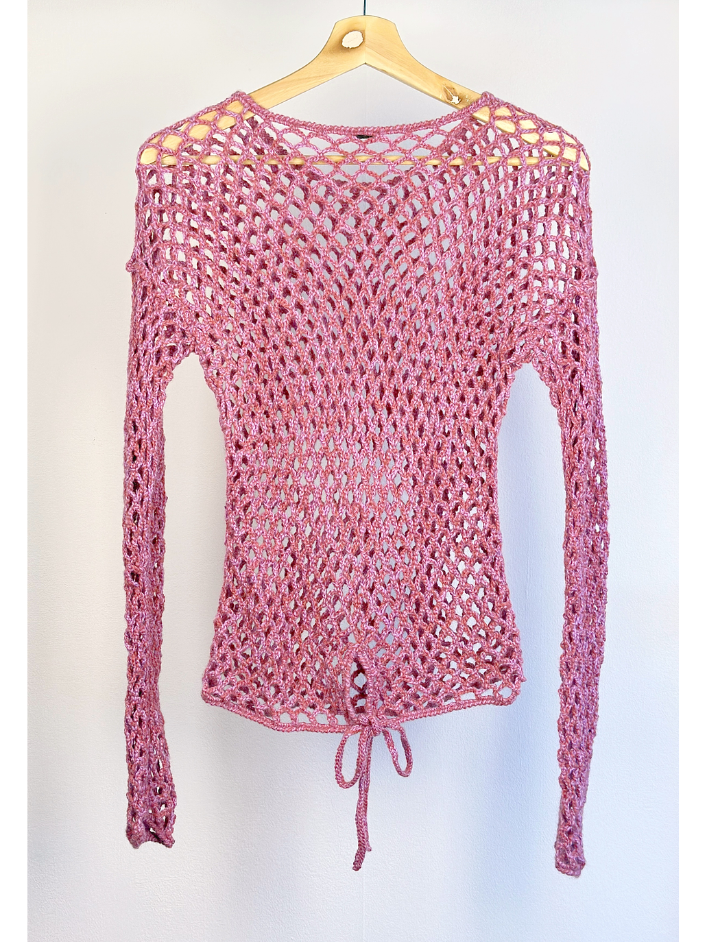 Top rosado tejido  4