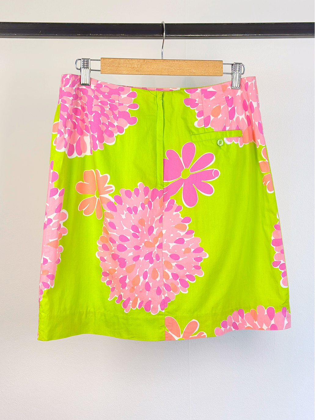 Falda verde floreada 2