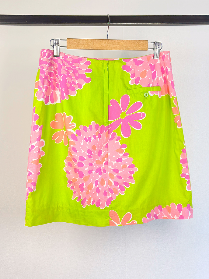 Falda verde floreada 2