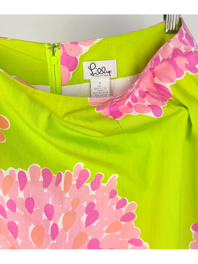 Falda verde floreada 4