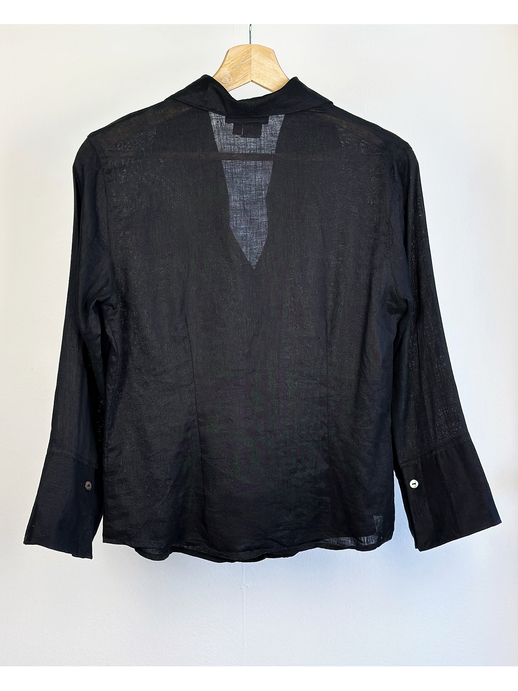 Camisa lino negra 3