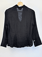 Camisa lino negra - Miniatura 3