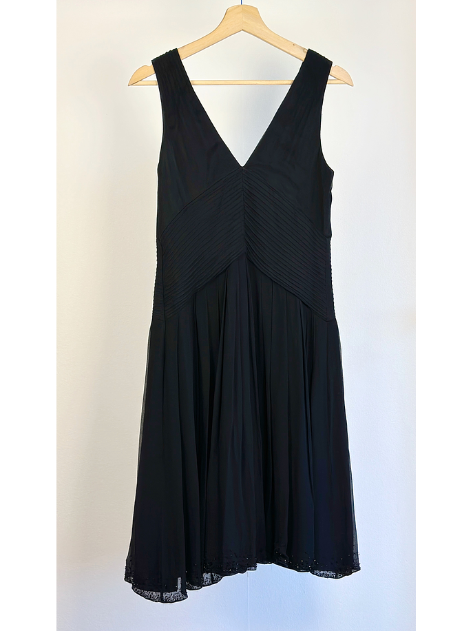 Vestido de seda negro 4