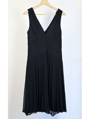 Vestido de seda negro