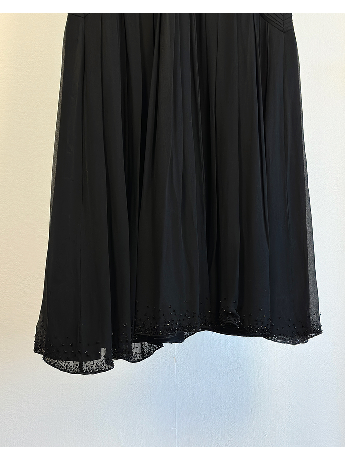 Vestido de seda negro 5