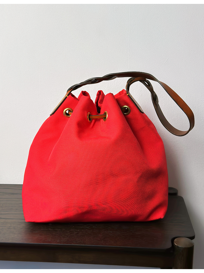 Cartera de nylon roja 4