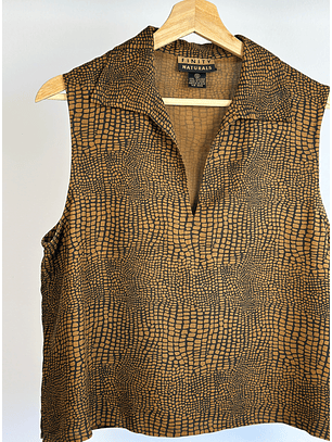 Top animal print seda 