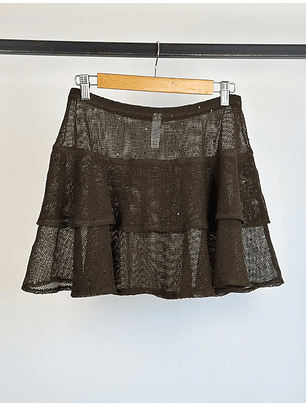 Falda malla con lentejuelas