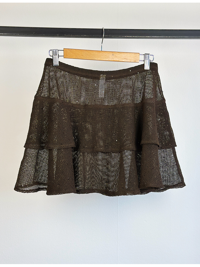 Falda malla con lentejuelas 1