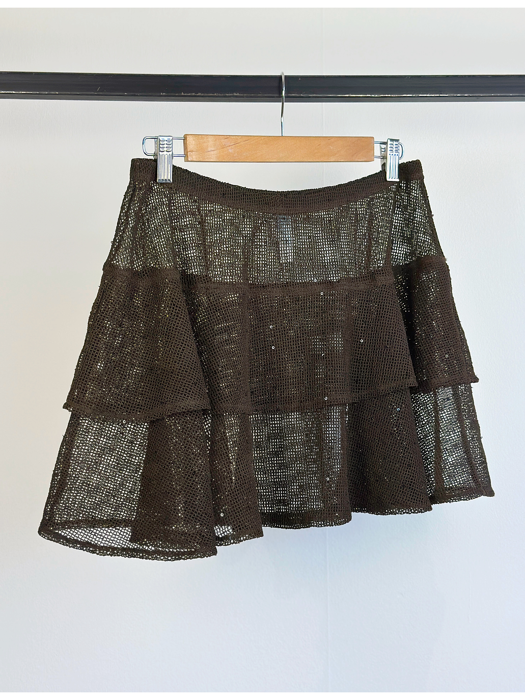 Falda malla con lentejuelas 2