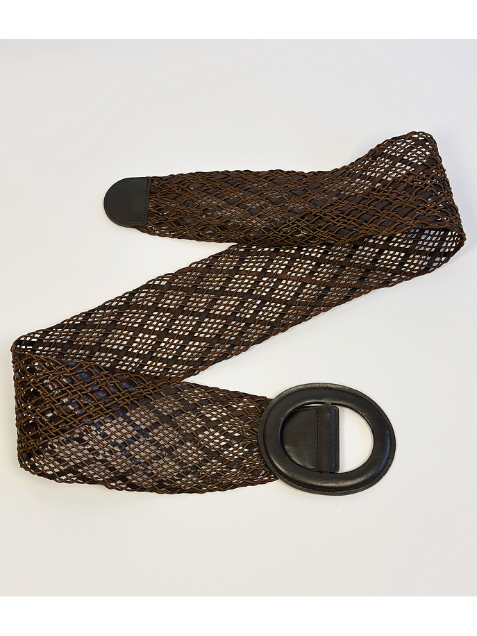  Cinturón café tejido 4