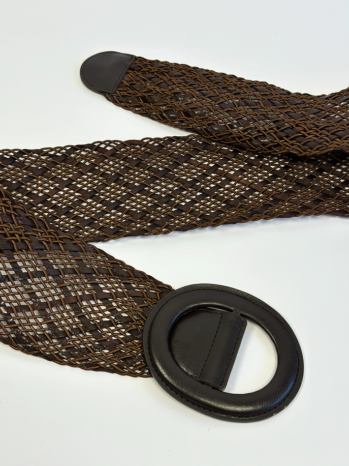  Cinturón café tejido 5