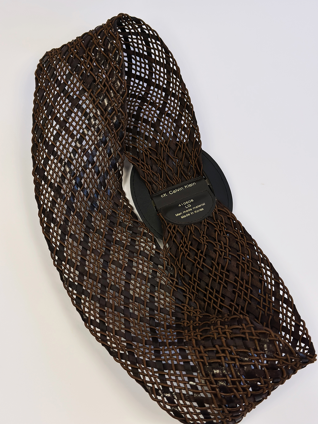  Cinturón café tejido 7