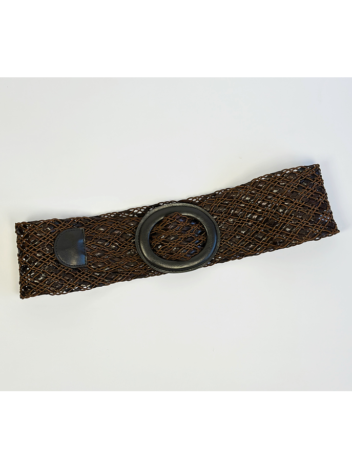  Cinturón café tejido 2