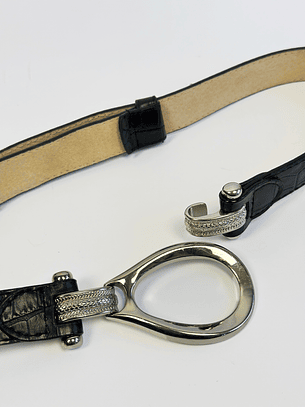 Cinturón cuero negro