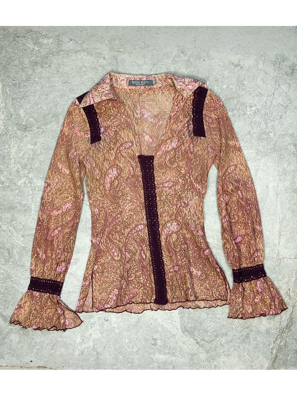 Top de encaje manga larga 1