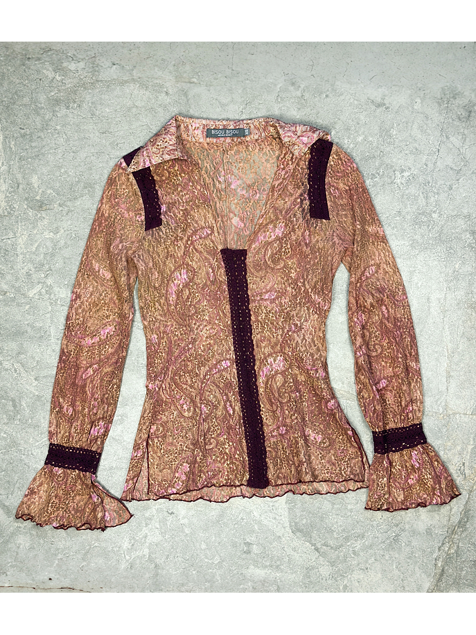 Top de encaje manga larga 1