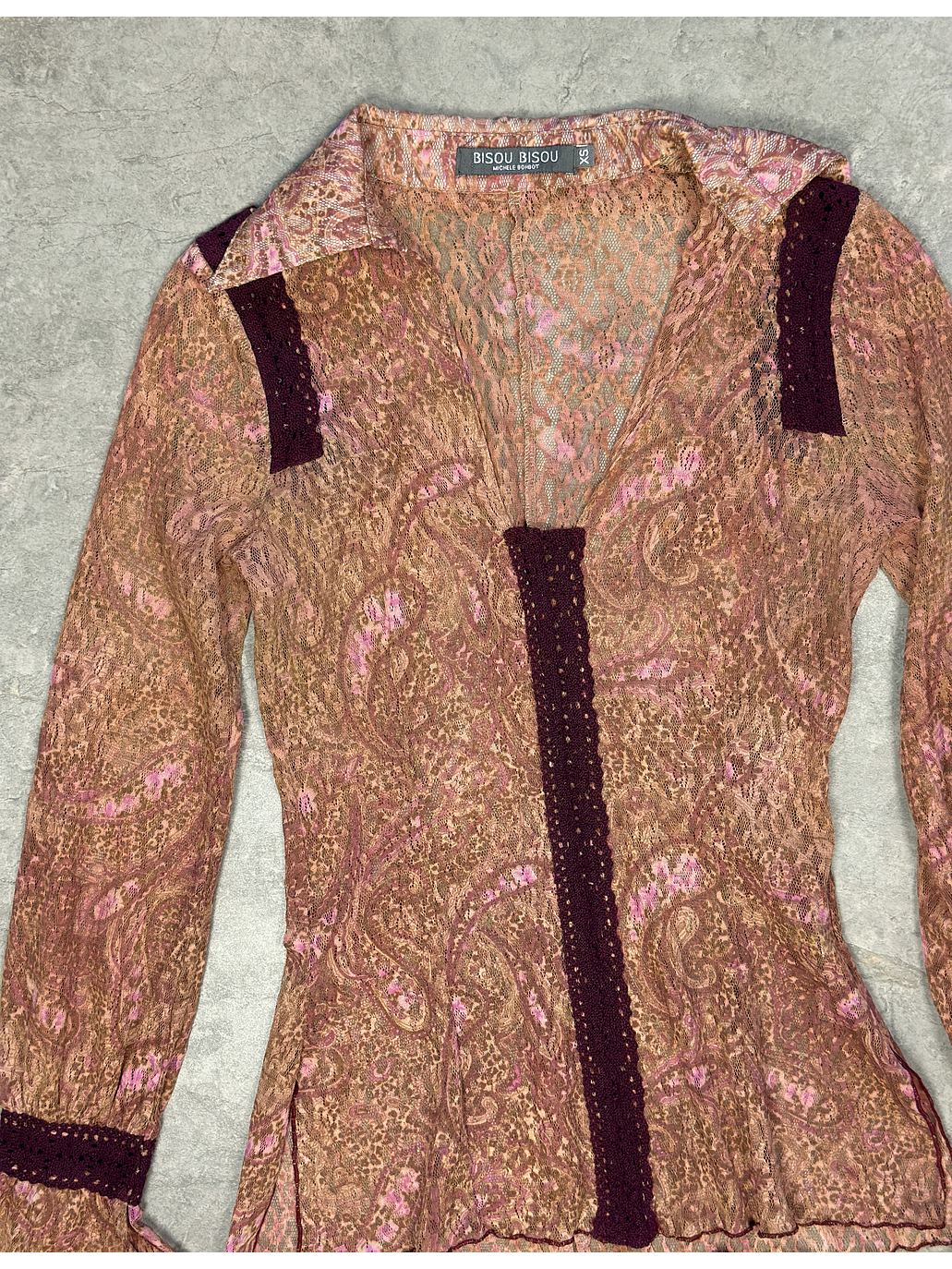 Top de encaje manga larga 2