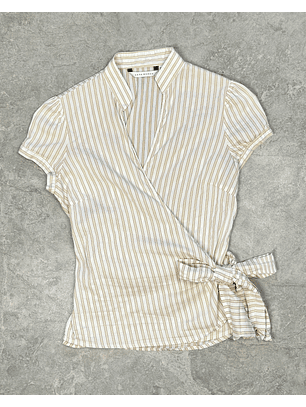 Camisa rayada cruzada