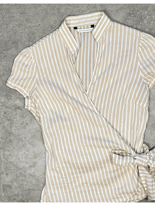 Camisa rayada cruzada