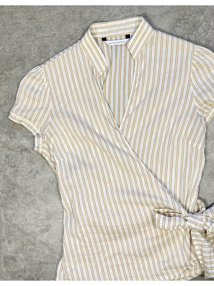 Camisa rayada cruzada 2