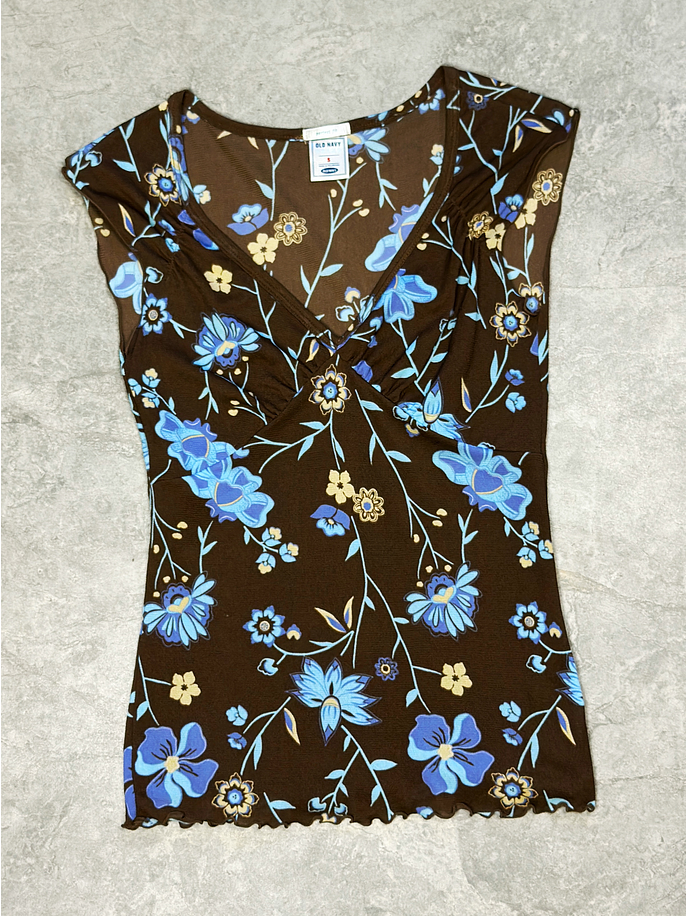Top floreado vintage 1