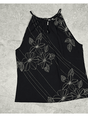 Top negro halter 