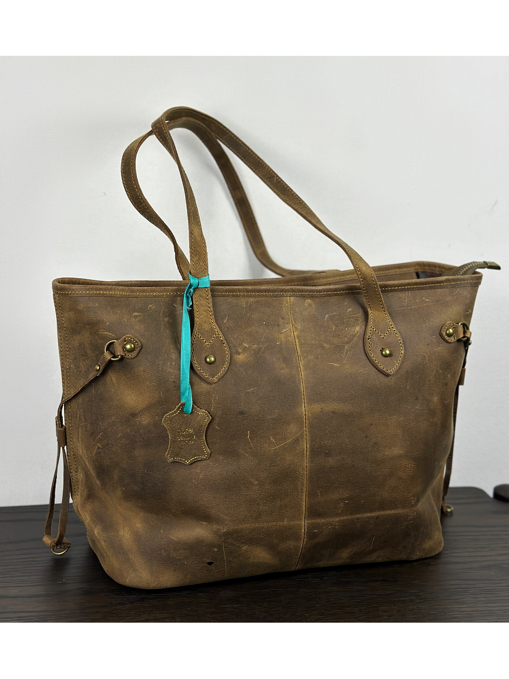 bolso de cuero café 6