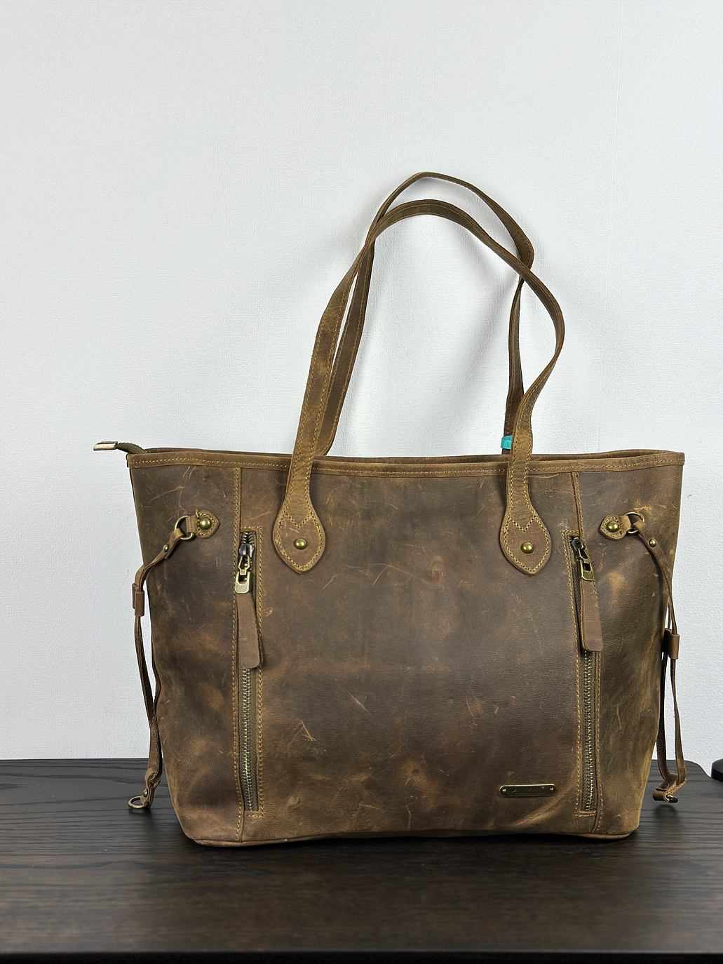 bolso de cuero café 9