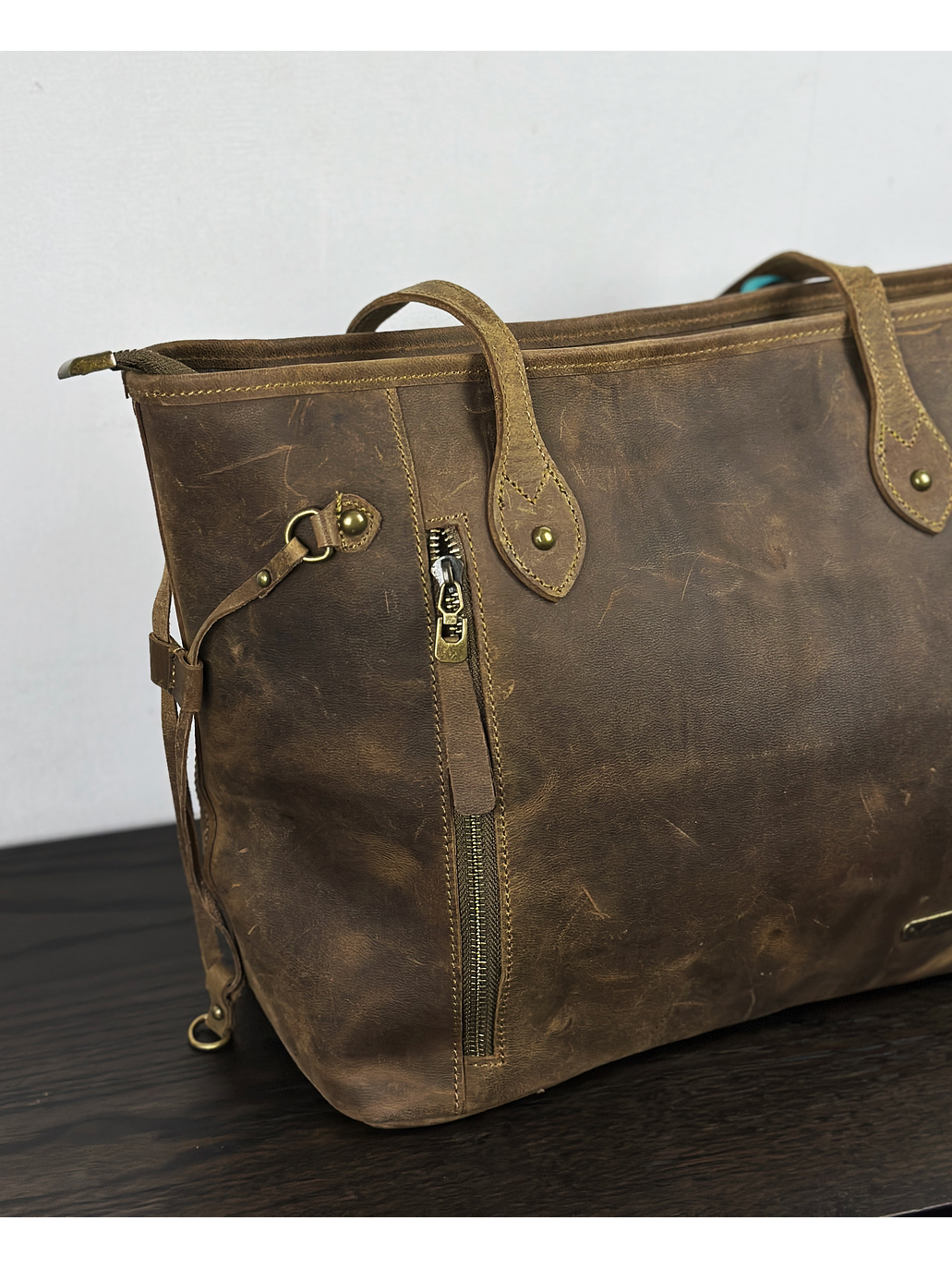 bolso de cuero café 5