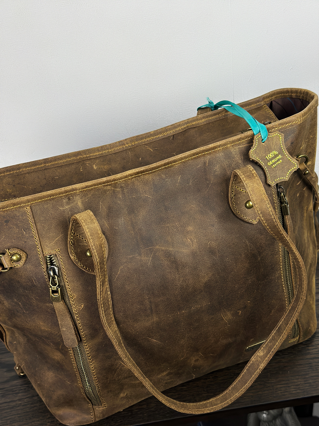 bolso de cuero café 10