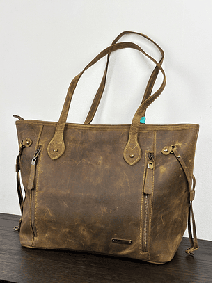 bolso de cuero café