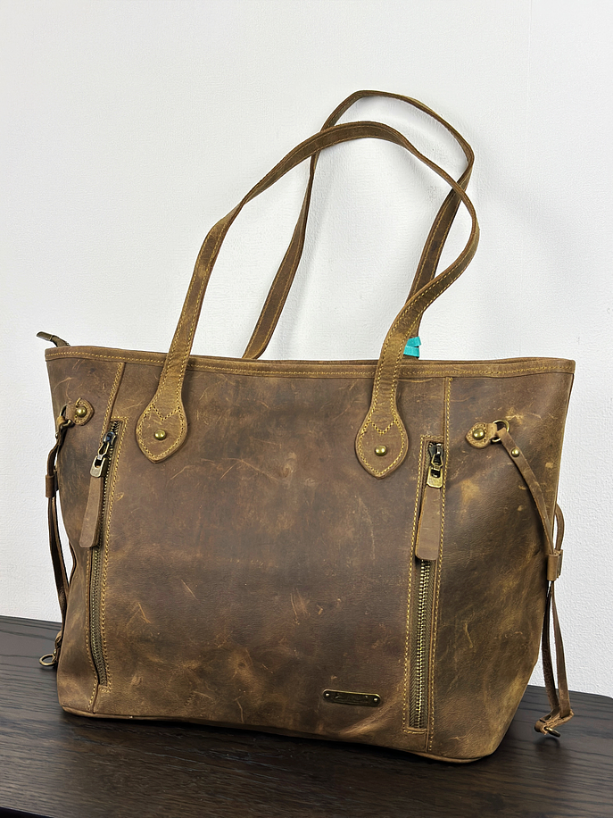 bolso de cuero café 1