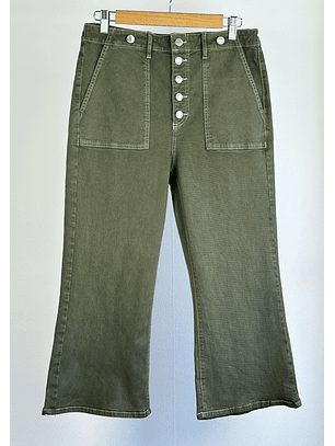 Pantalón mezclilla verde militar