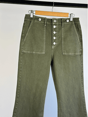 Pantalón mezclilla verde militar