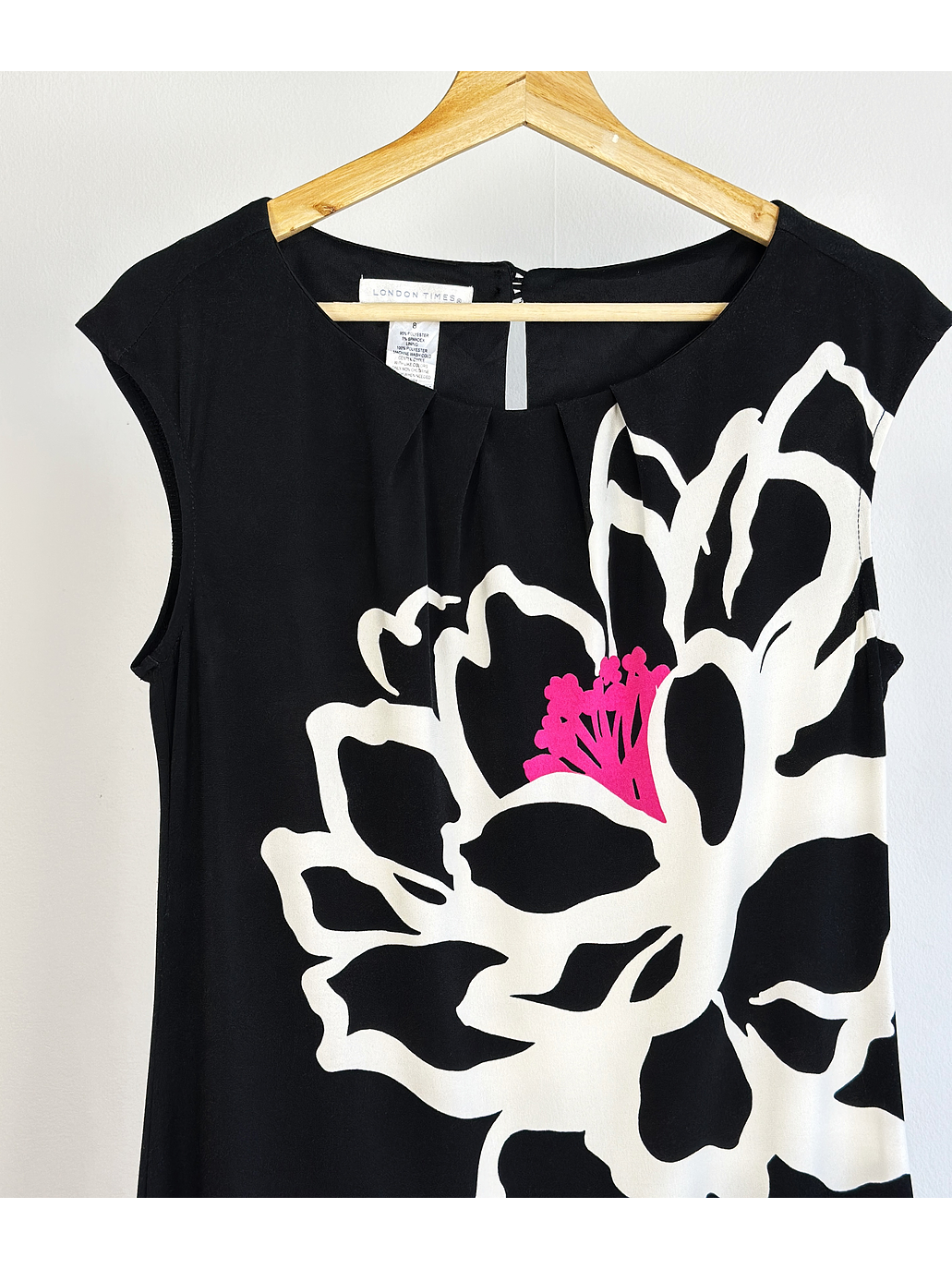 Vestido negro floreado 3