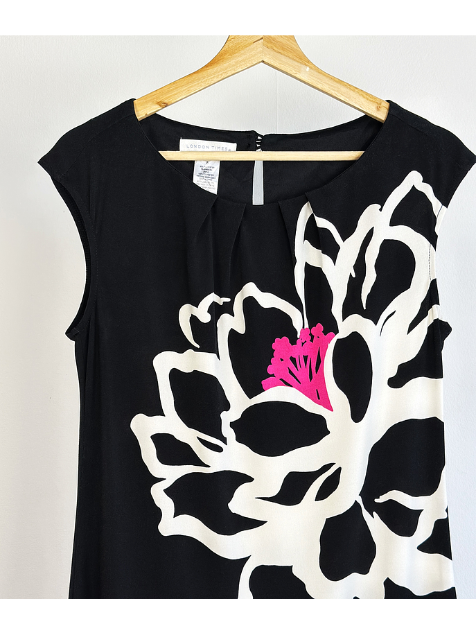 Vestido negro floreado 3