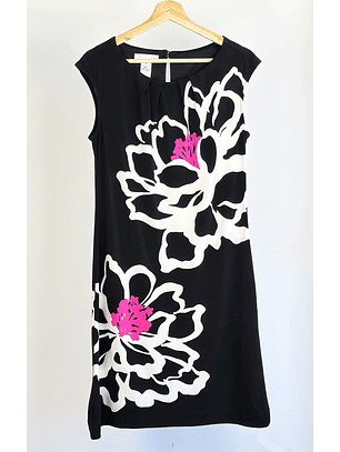 Vestido negro floreado
