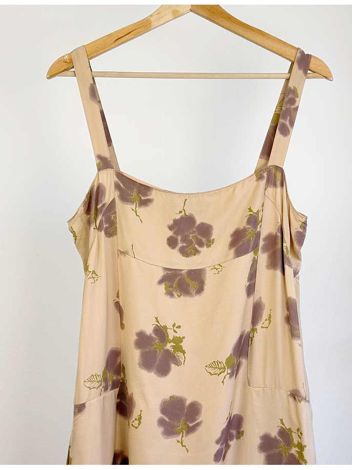 Vestido beige floreado 5