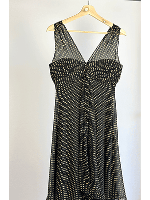 Vestido de seda puntos