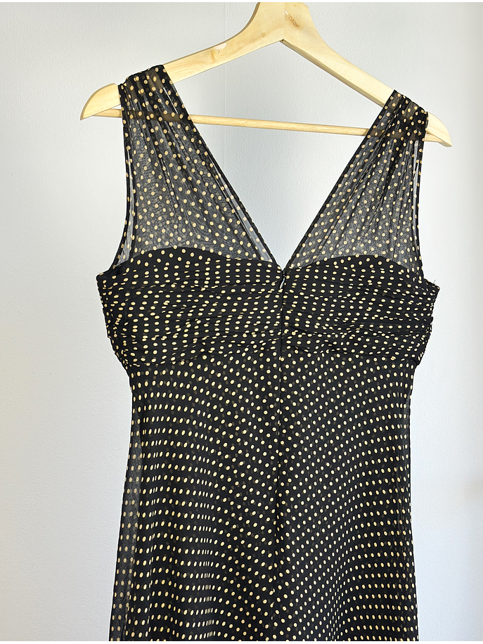 Vestido de seda puntos 5