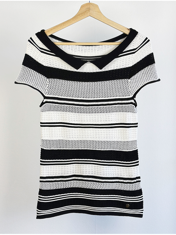 Polera de punto rayada 1