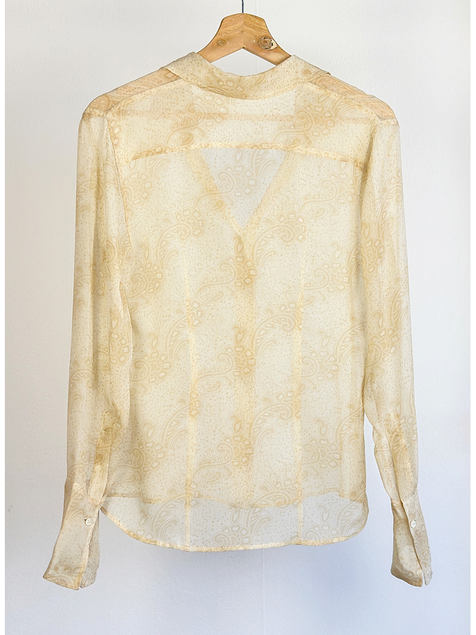 Camisa de seda beige 3