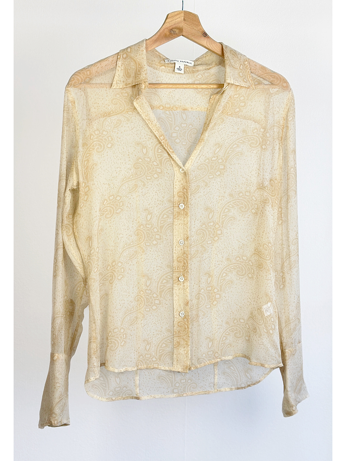 Camisa de seda beige 1