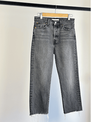 Jeans mezclilla negro lavado