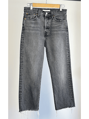 Jeans mezclilla negro lavado