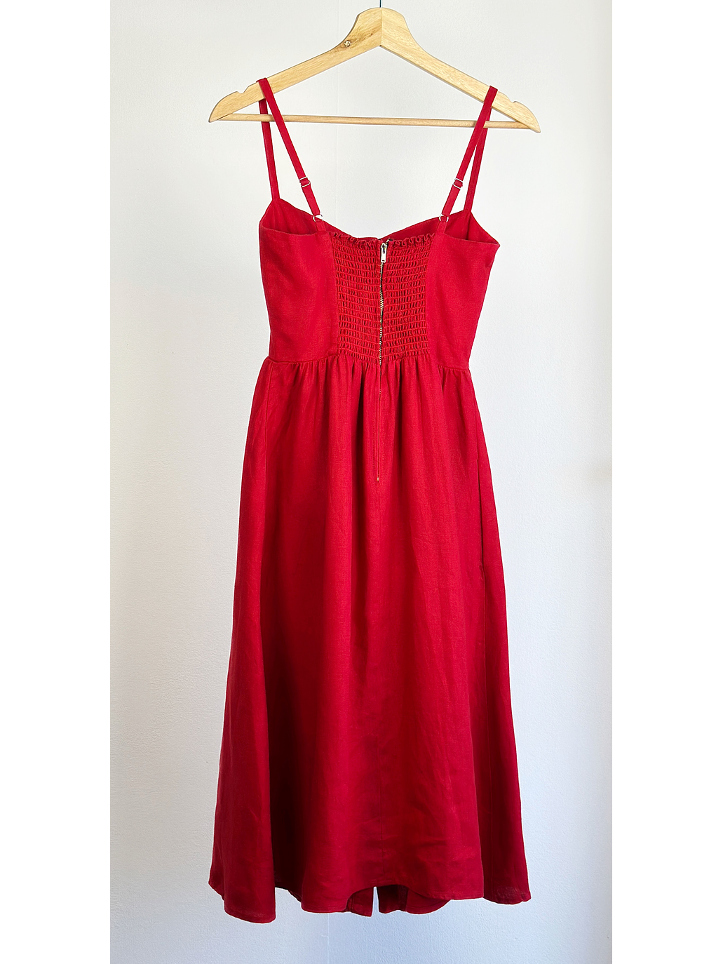 Vestido de lino rojo 3