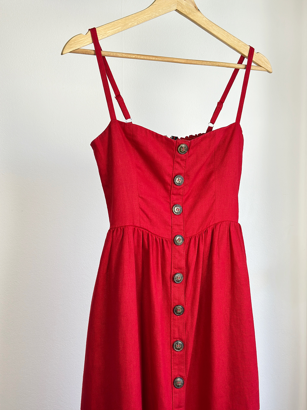 Vestido de lino rojo 2