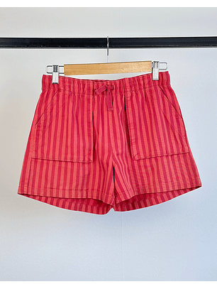 Short algodón rayado